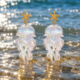 White Jellyfish Earrings