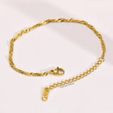 Wave Chain Anklet