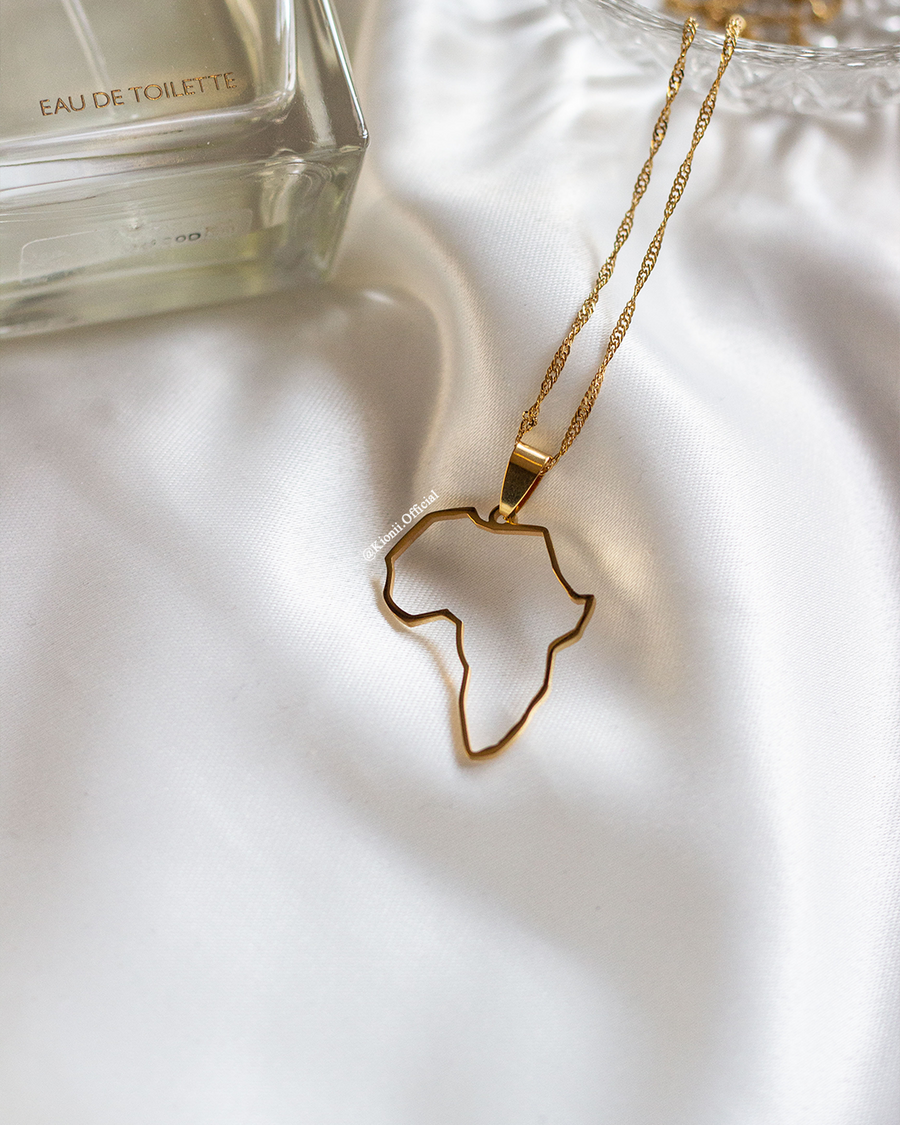 Africa Kisi Outline Necklace - KIONII