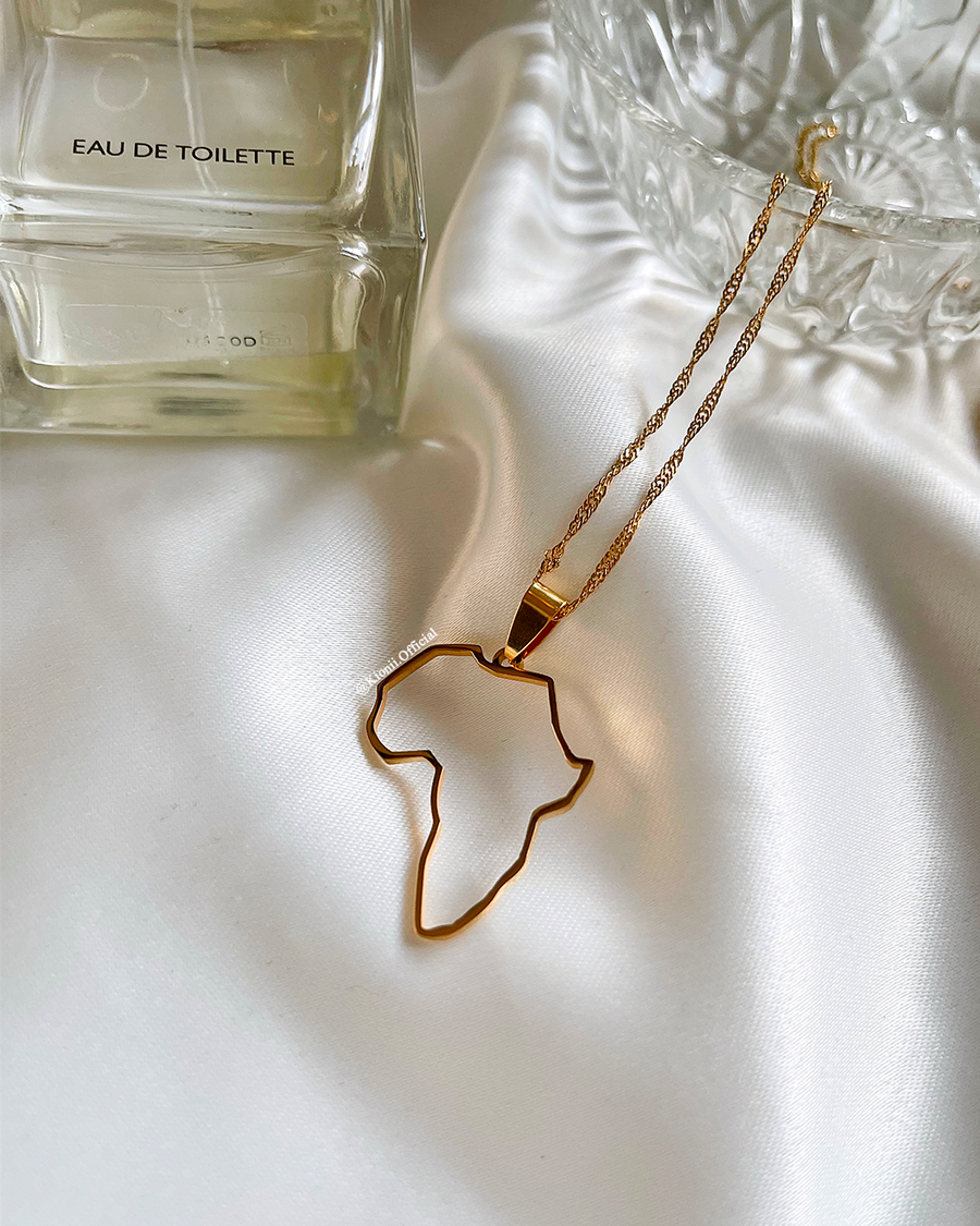 Africa Kisi Outline Necklace - KIONII