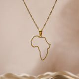 Africa Kisi Outline Necklace