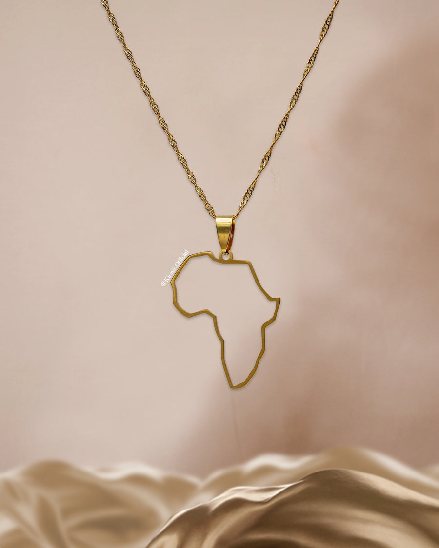 Africa Kisi Outline Necklace