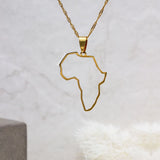 Africa Kisi Outline Necklace
