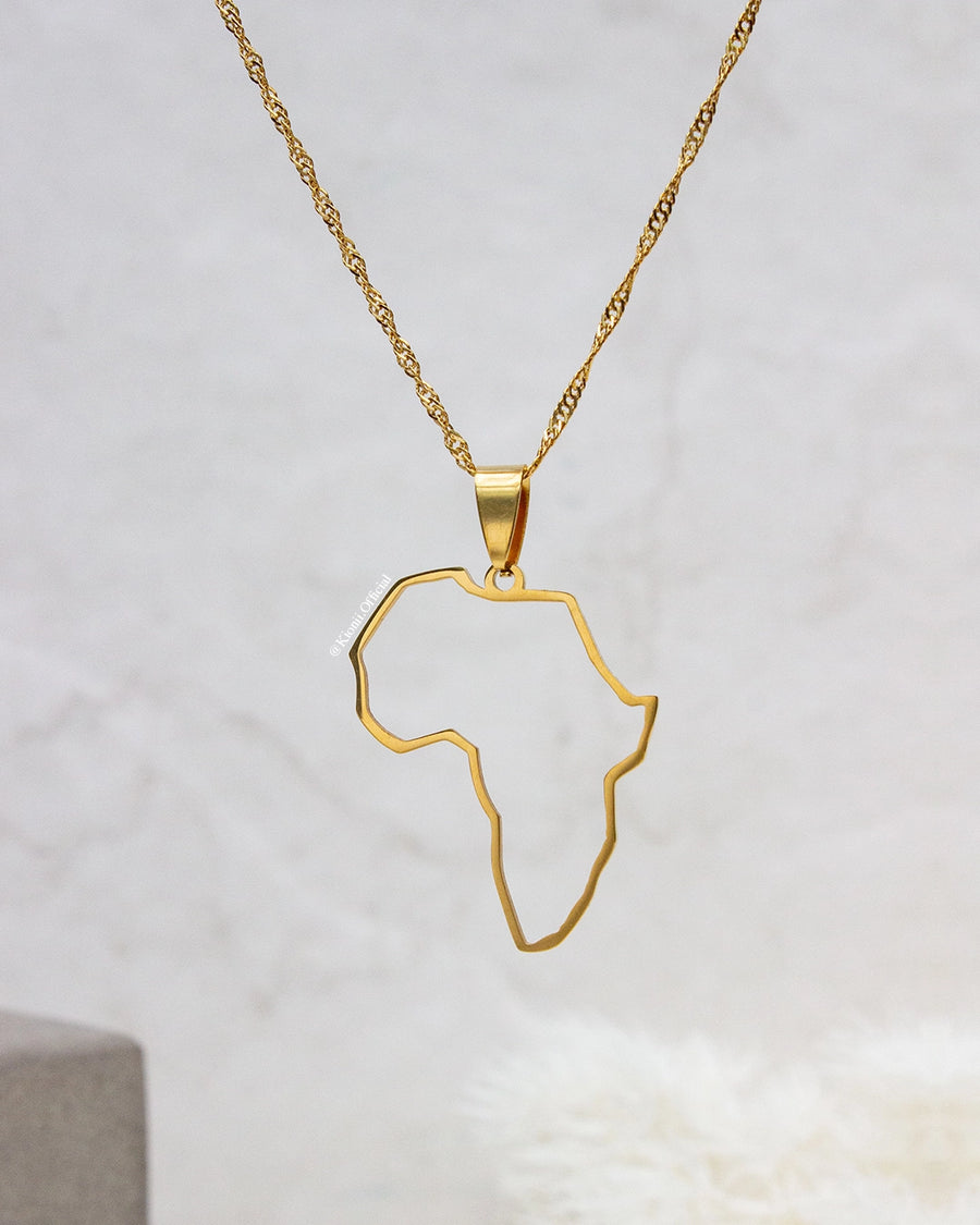 Africa Kisi Outline Necklace