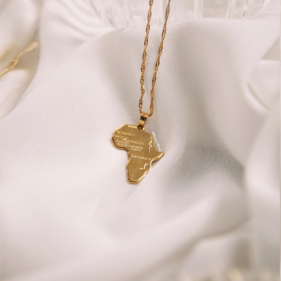 Africa Map Necklace - KIONII