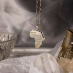 African Map Necklace (Silver) - KIONII