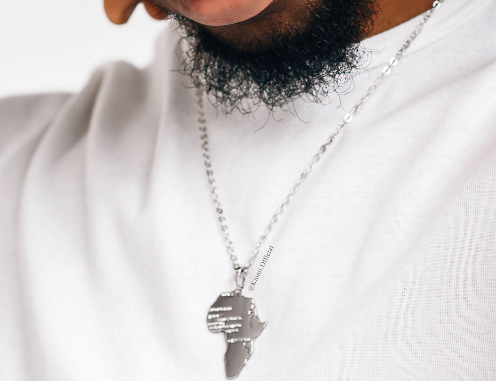 Africa Men Necklace (Silver) - KIONII