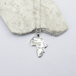 African Map Necklace (Silver) - KIONII