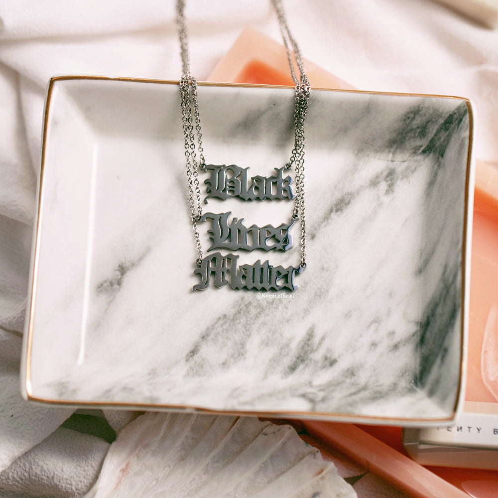 Black Lives Matter Necklace (Silver) - KIONII