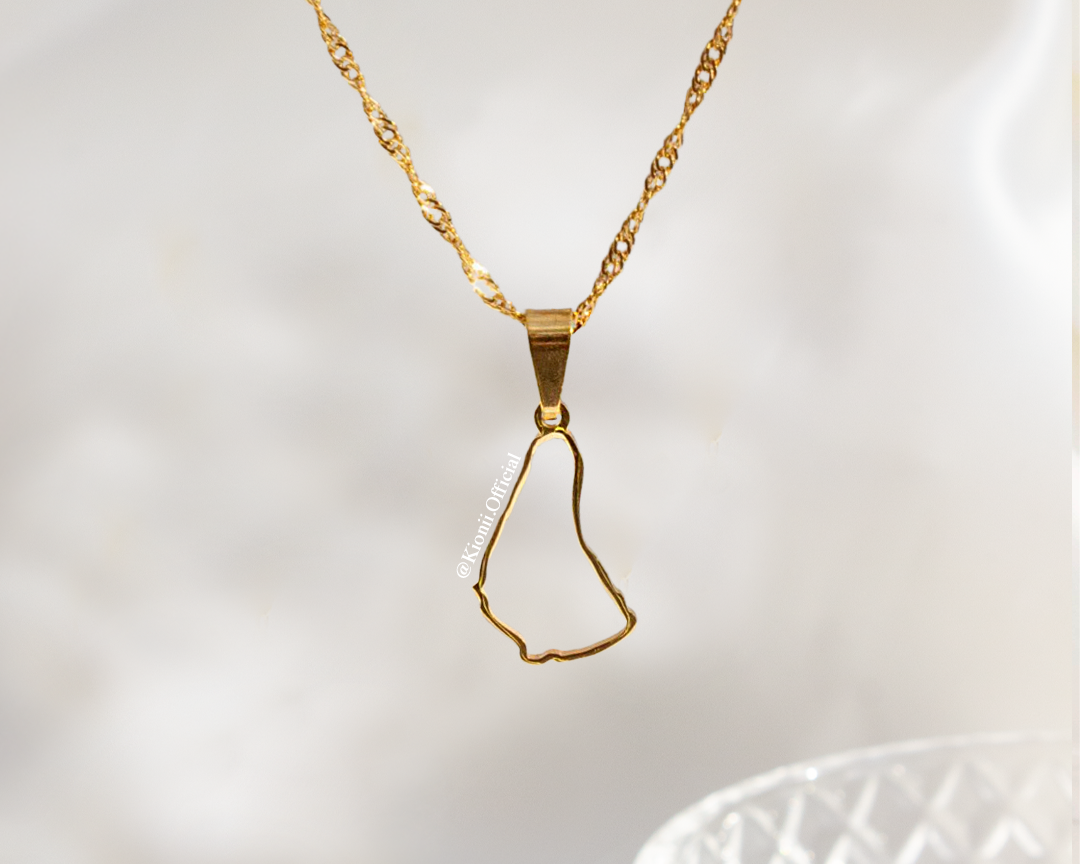 Barbados Outline Necklace - KIONII
