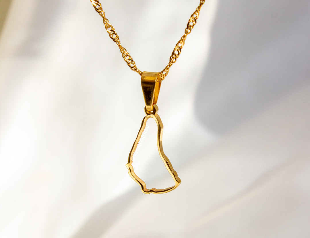 Barbados Outline Necklace - KIONII