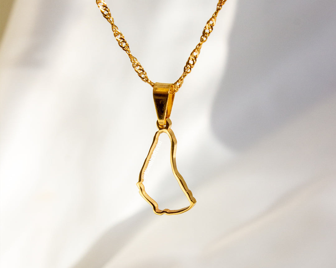 Barbados Outline Necklace - KIONII
