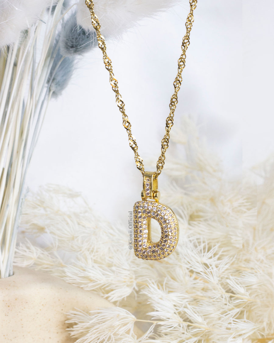 Cara Bubble Initial Necklace