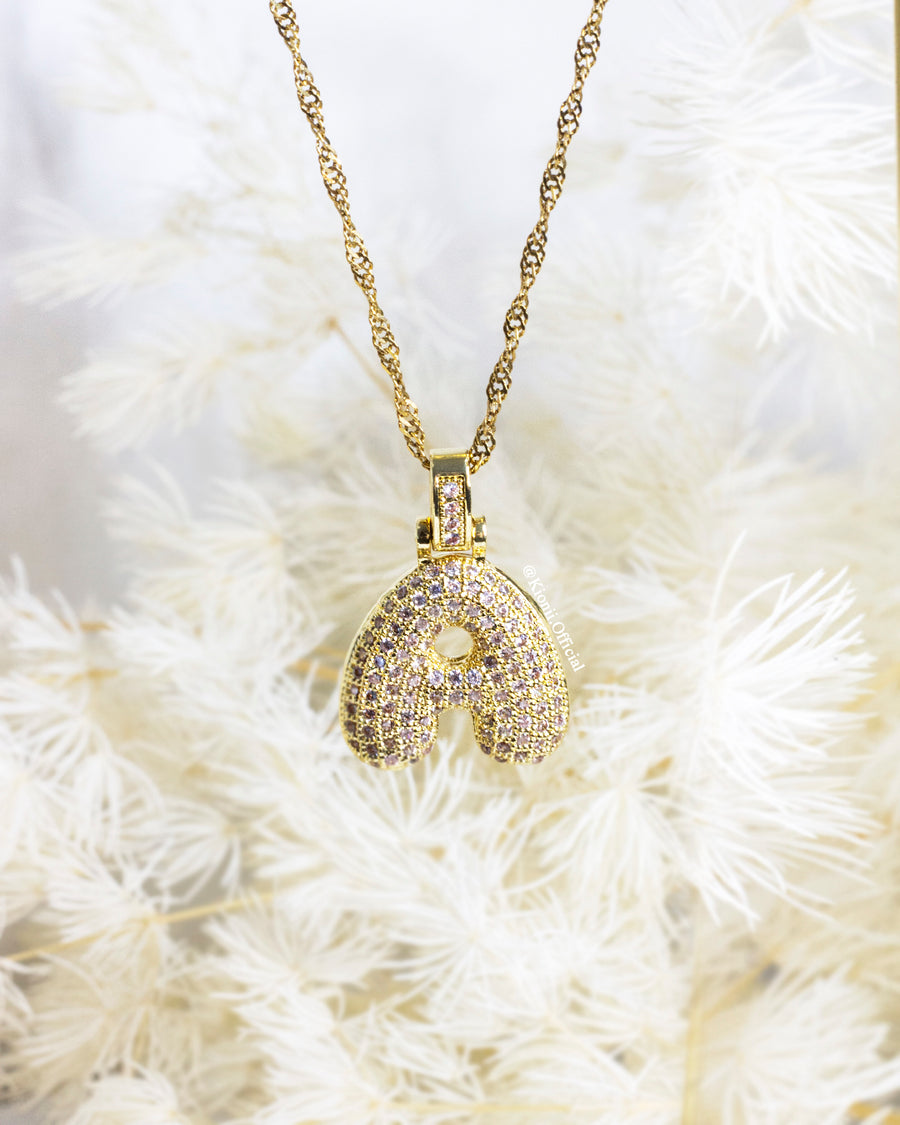Cara Bubble Initial Necklace