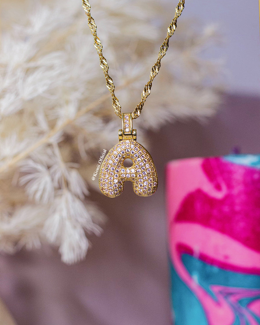Cara Bubble Initial Necklace