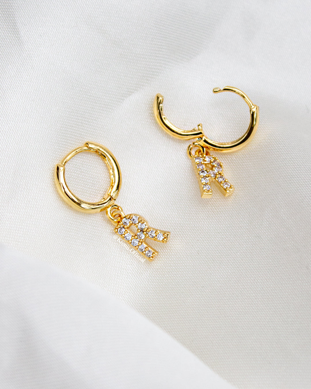 Lamay Initial Gold Huggies - KIONII