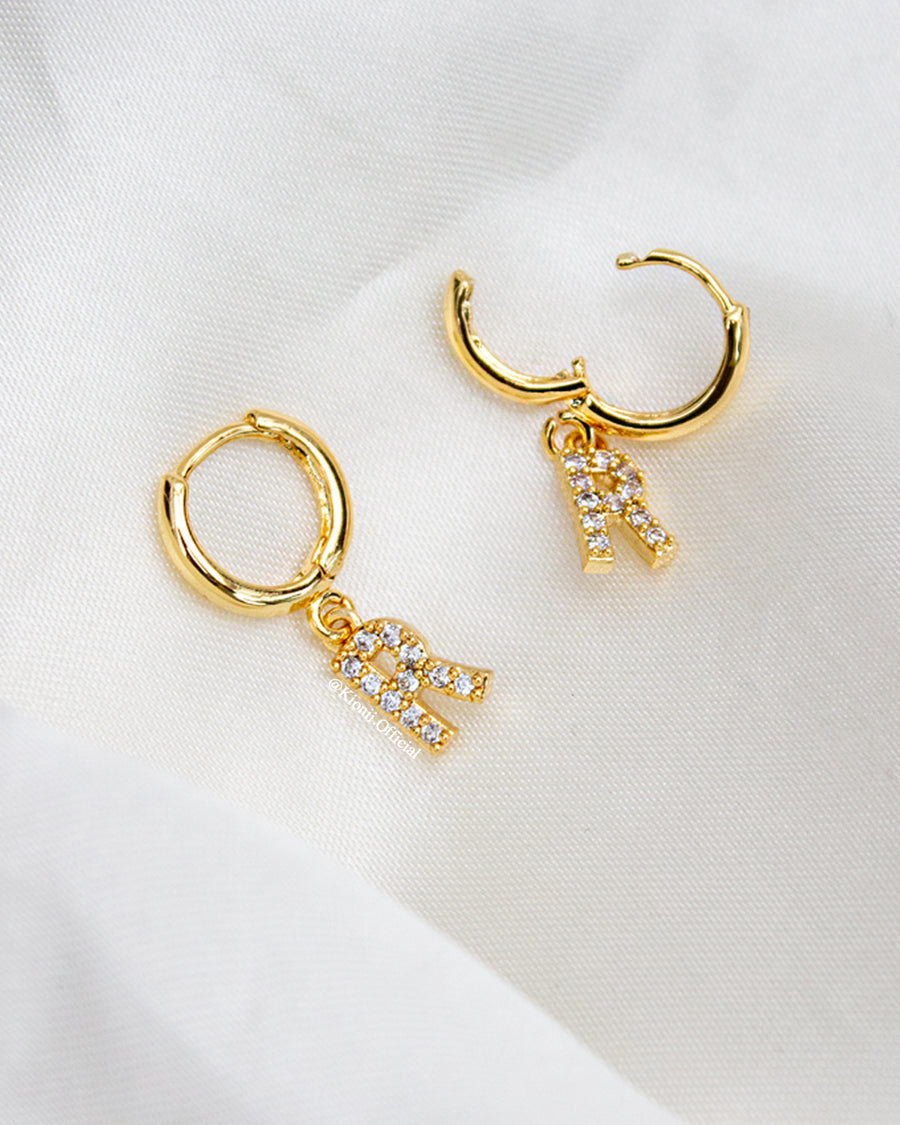 Lamay Initial Gold Huggies - KIONII
