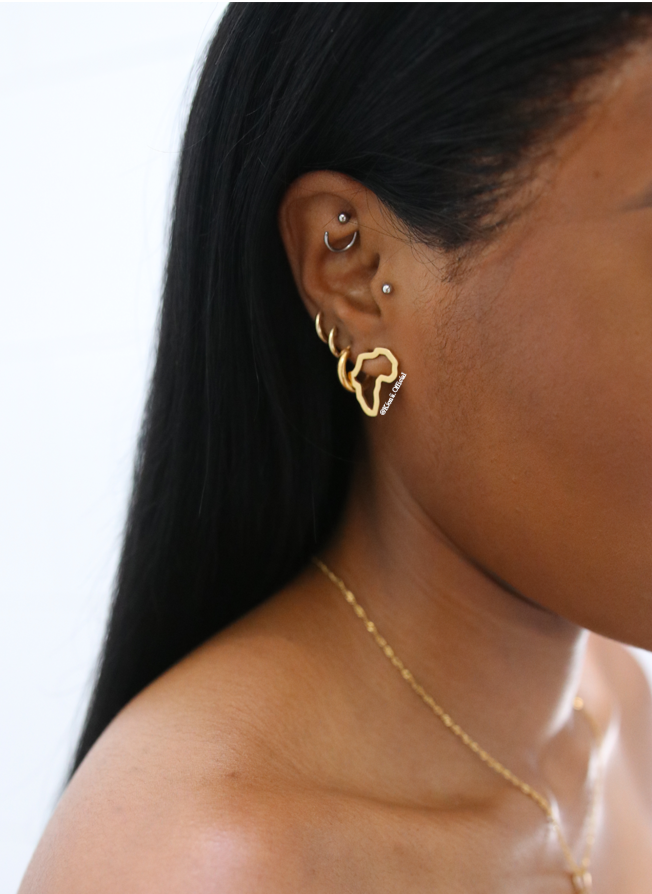 Africa Outline Studs
