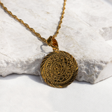 Gold Medallion Coin Necklace - KIONII