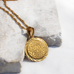 Gold Medallion Coin Necklace - KIONII