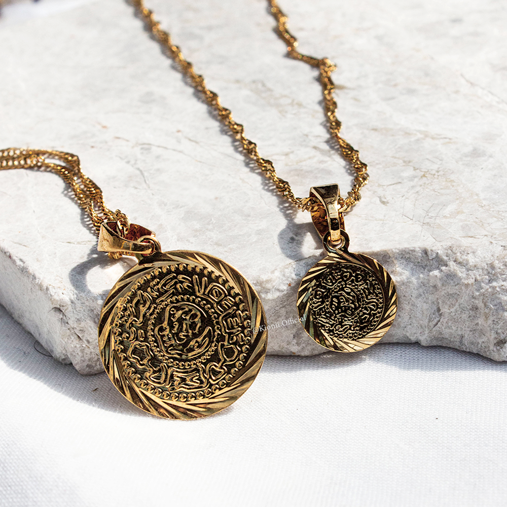 Gold Medallion Coin Necklace - KIONII