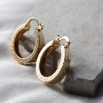 Greek Gold Hoops - KIONII