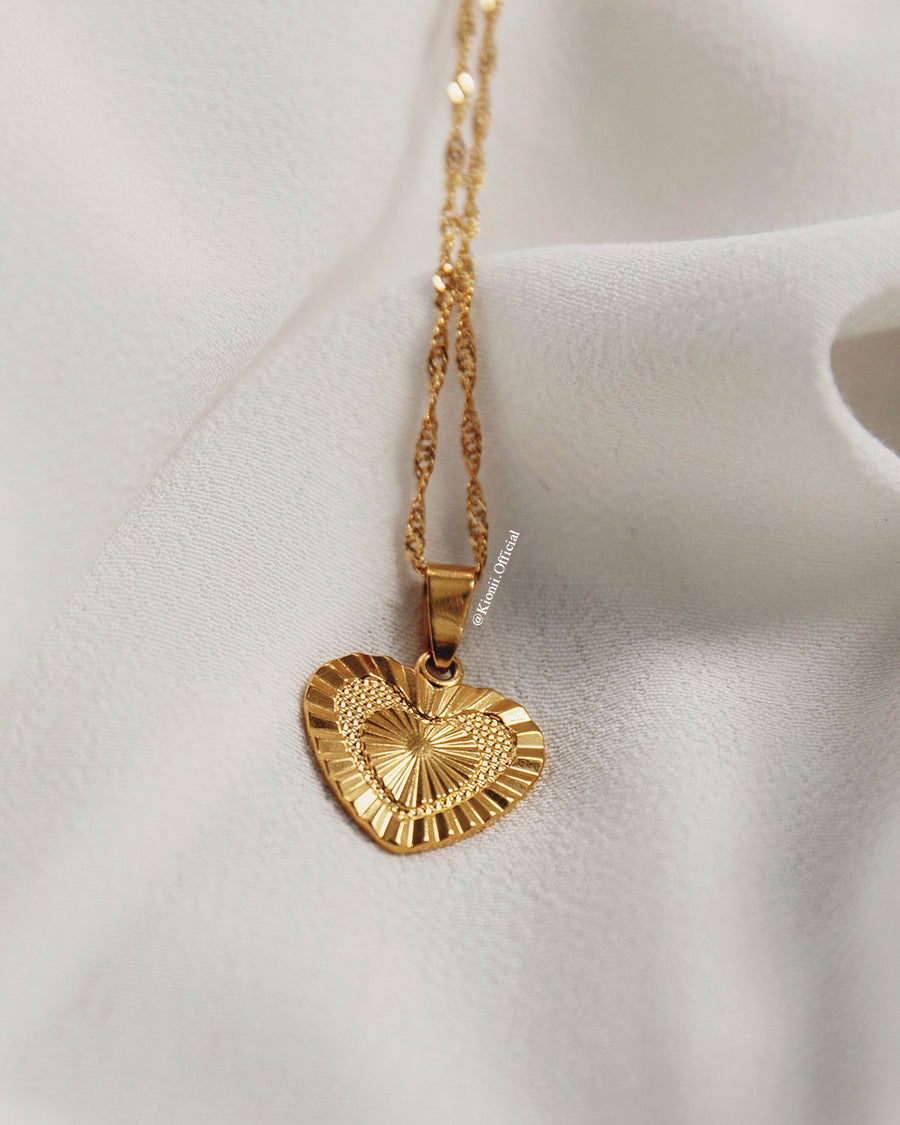 Heart Gold Plated Necklace - KIONII