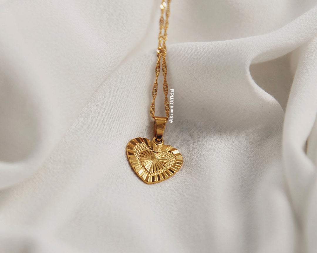 Heart Gold Plated Necklace - KIONII