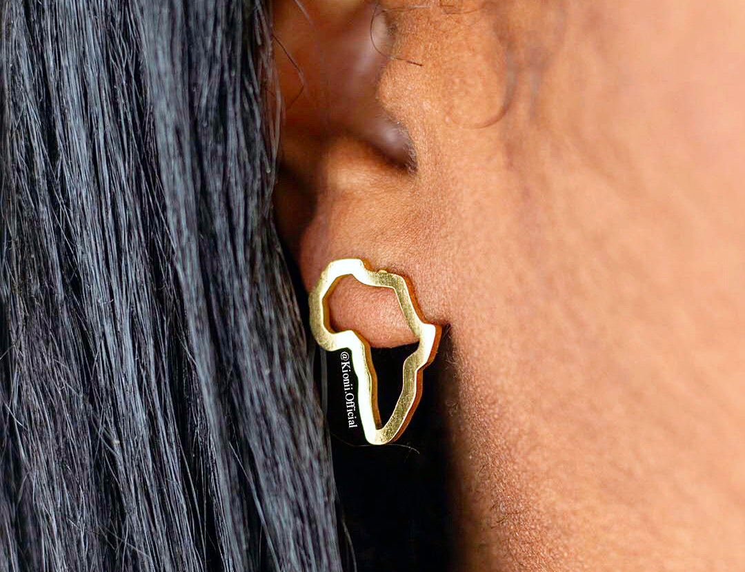 Africa Outline Studs - KIONII