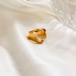 Initial Gold Chunky Ring - KIONII