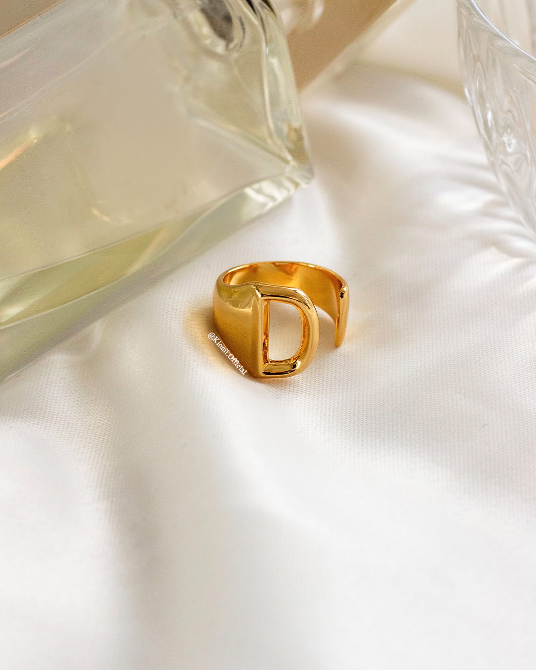 Initial Gold Chunky Ring - KIONII