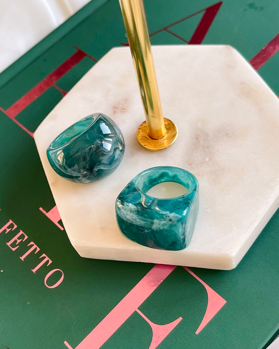 Samia Marble Ring (Set of 2)