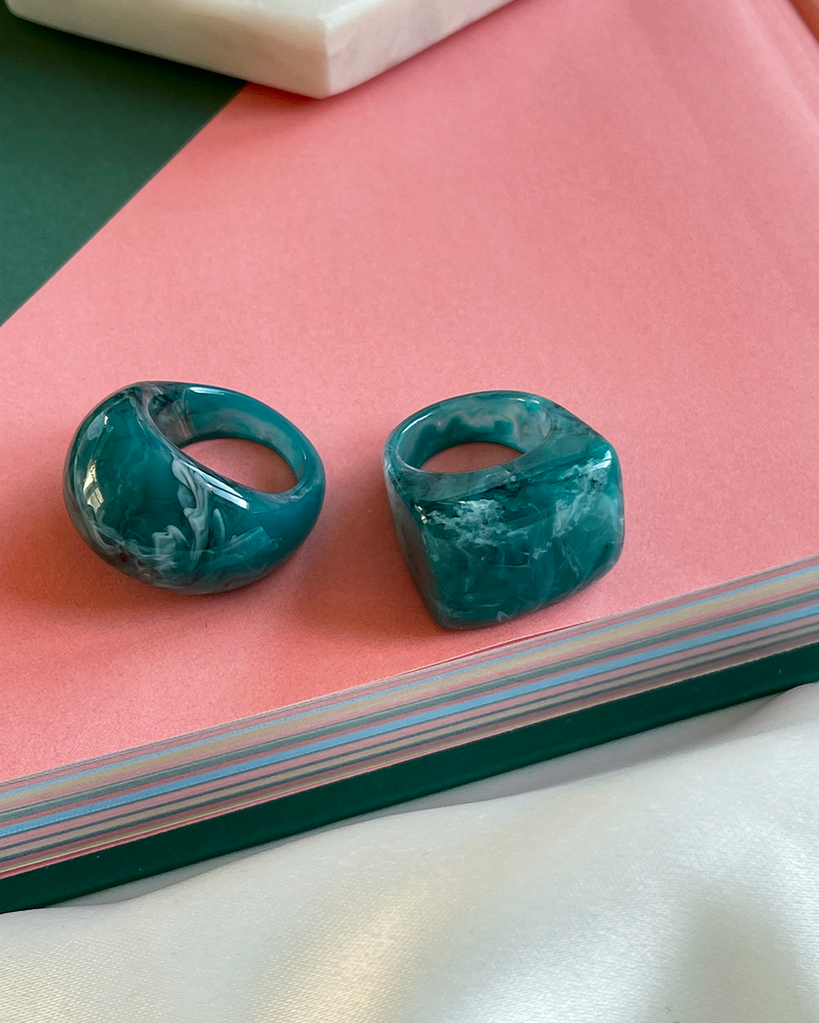 Samia Marble Ring (Set of 2)