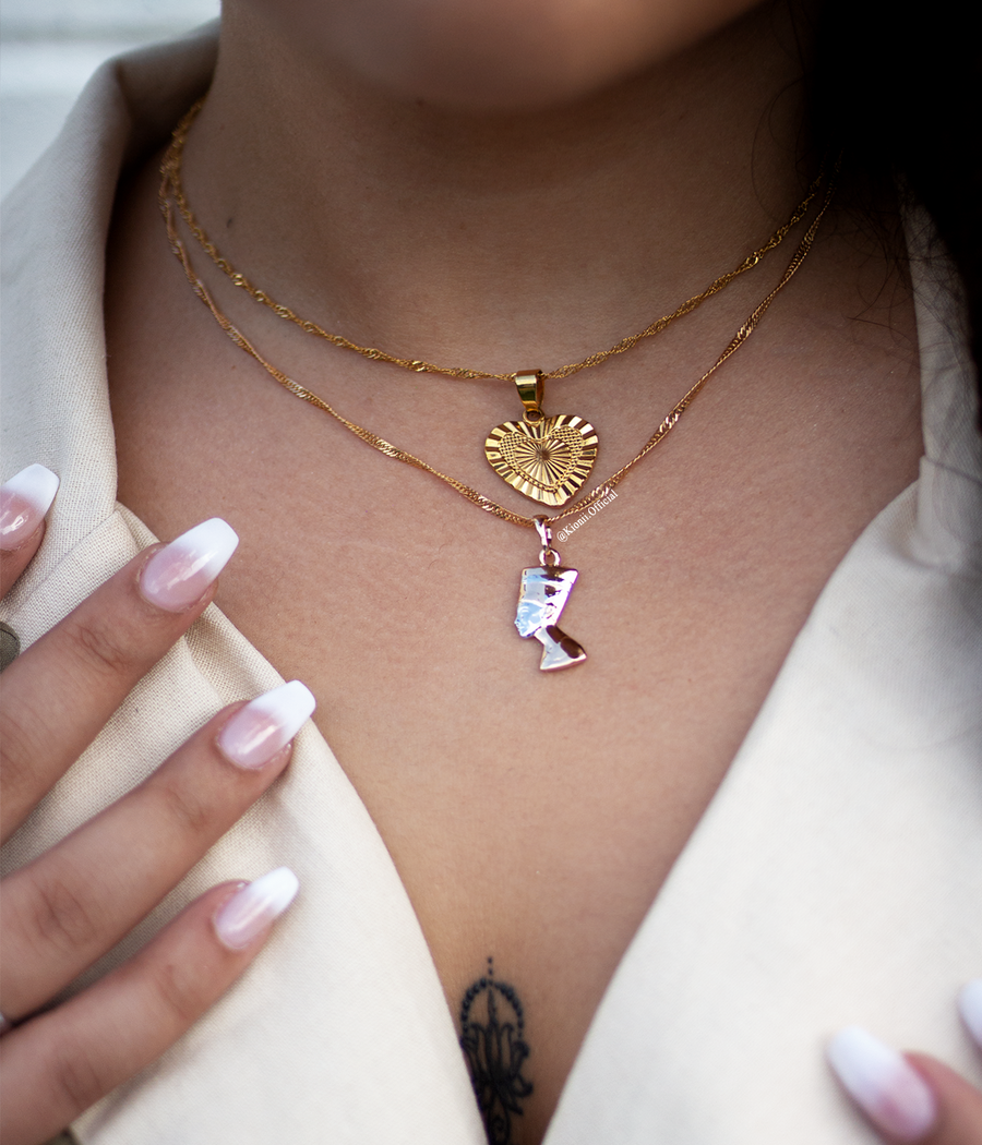 Heart Gold Plated Necklace - KIONII