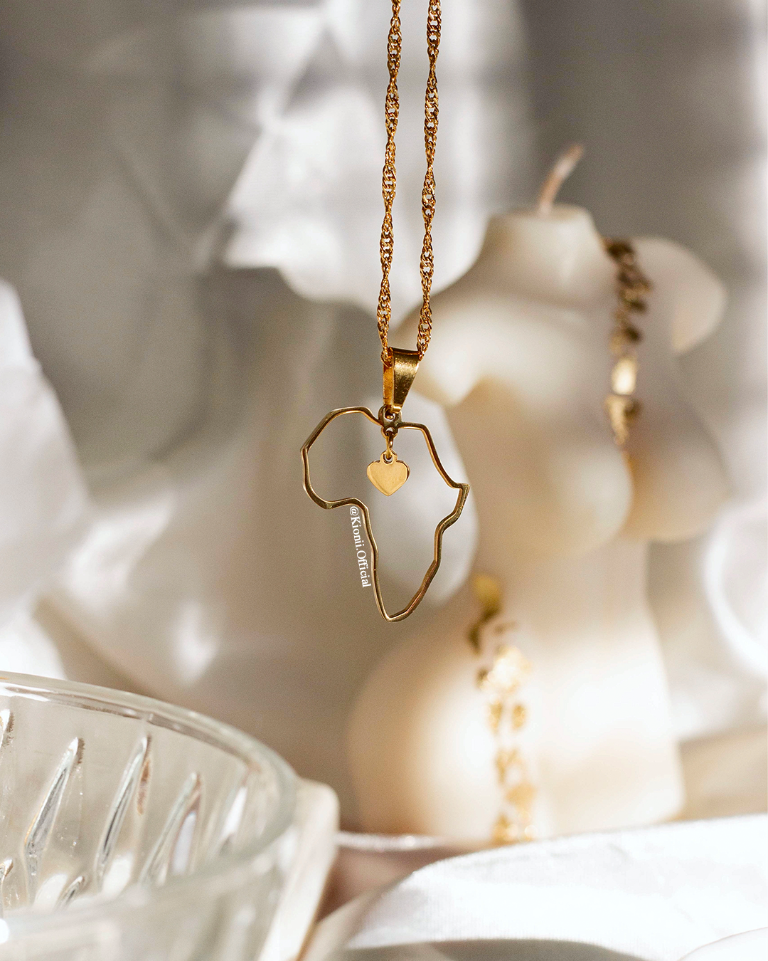 Africa Mini Heart Necklace - KIONII