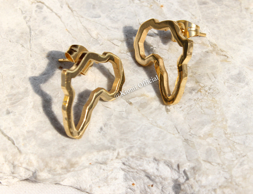 Africa Outline Studs - KIONII