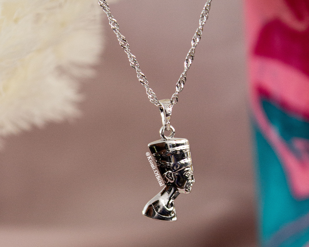 Sterling silver nefertiti online necklace