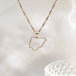 Nigeria Outline Necklace - KIONII