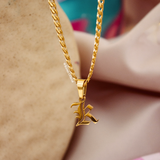 Old English Initial Pendant Necklace