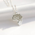 African Map Necklace (Silver) - KIONII