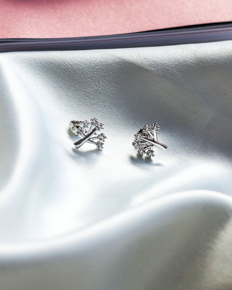 Tree of Life Earrings (White Gold) - KIONII
