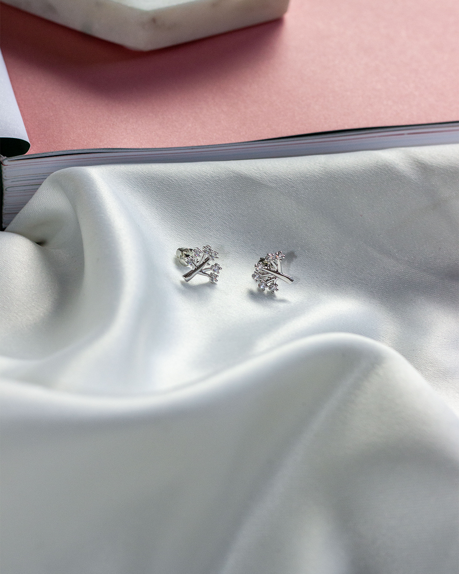 Tree of Life Earrings (White Gold) - KIONII