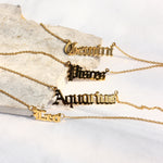 Zodiac Horizontal Sign Necklace - KIONII
