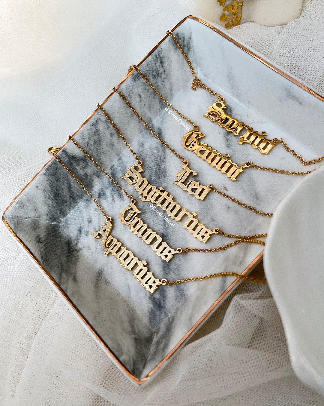 Zodiac Horizontal Sign Necklace - KIONII