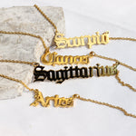 Zodiac Horizontal Sign Necklace - KIONII