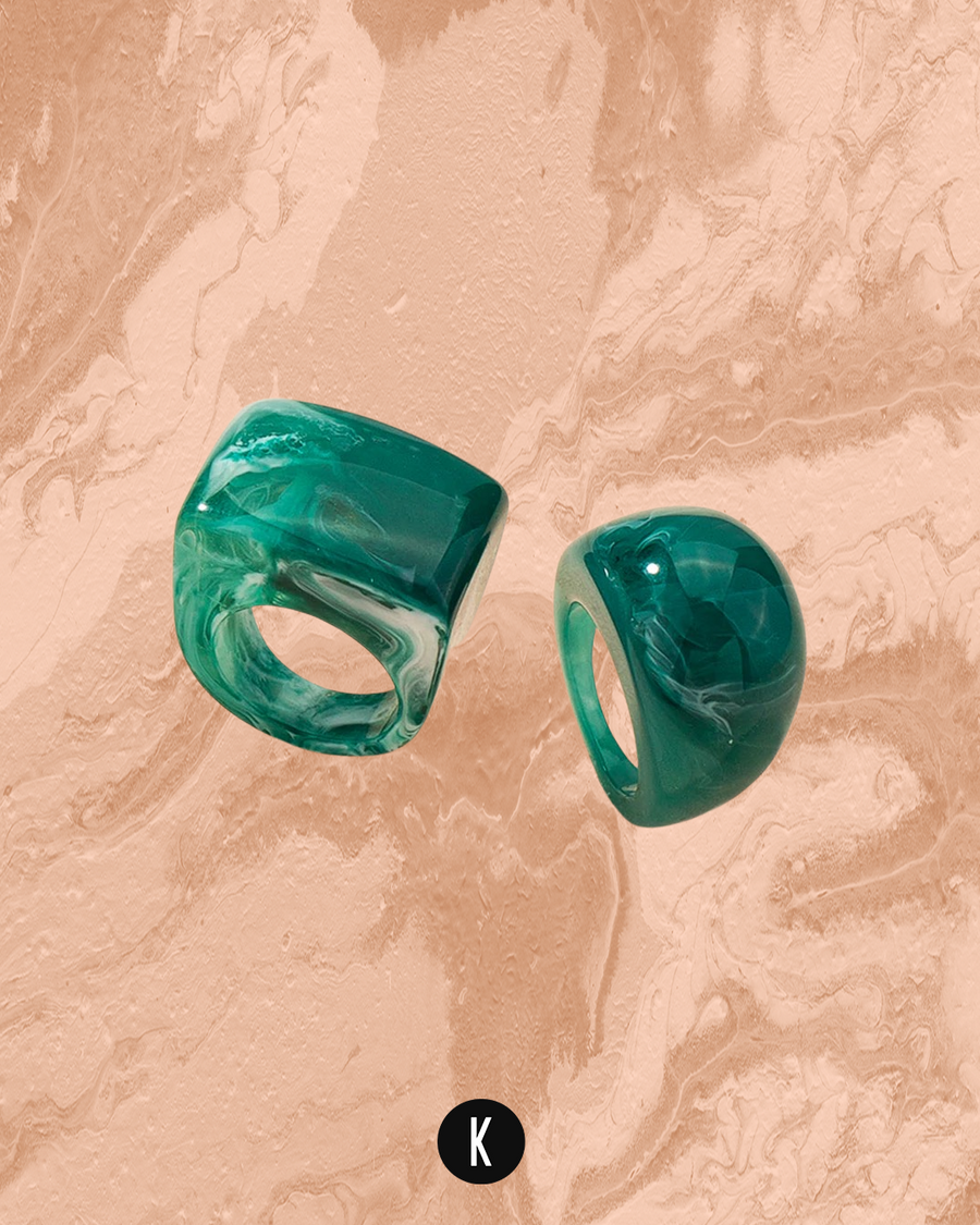 Samia Marble Ring (Set of 2)